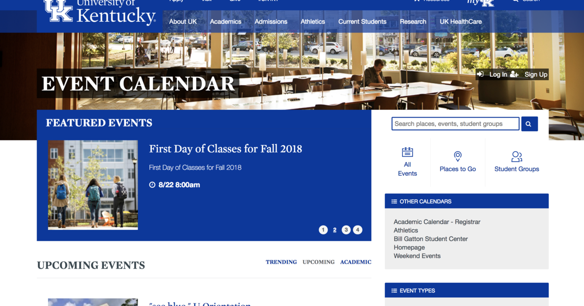 New Campus Calendar Helps You Discover What to Do, Where to Go at UK